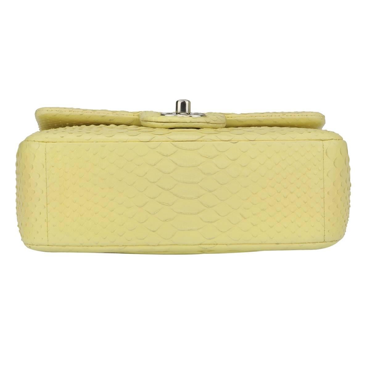 Chanel Yellow Python Rectangular Mini Bag with Silver Hardware, 2014 1