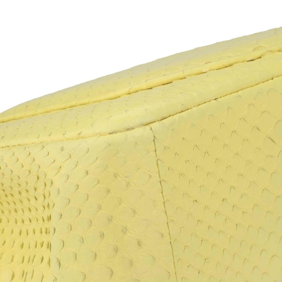Chanel Yellow Python Rectangular Mini Bag with Silver Hardware, 2014 4