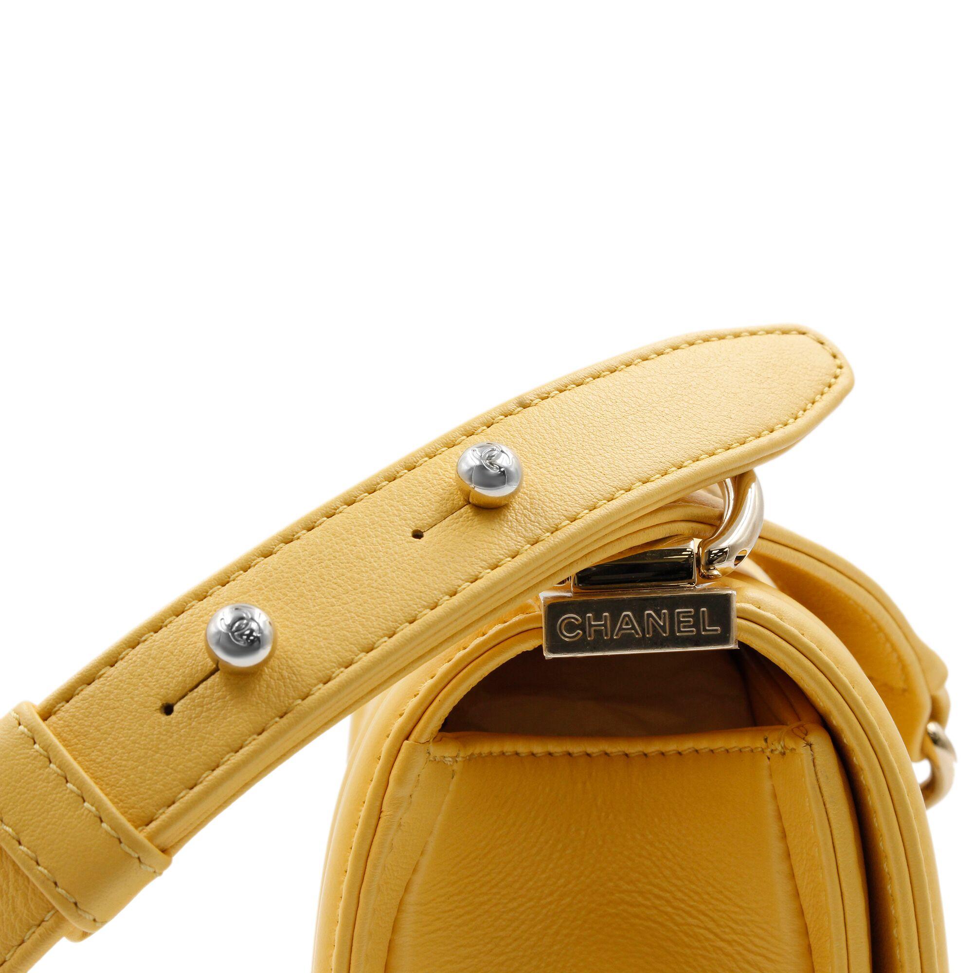 Chanel Yellow Quilted Lambskin Small Boy Flap Bag A67085Y25569 7
