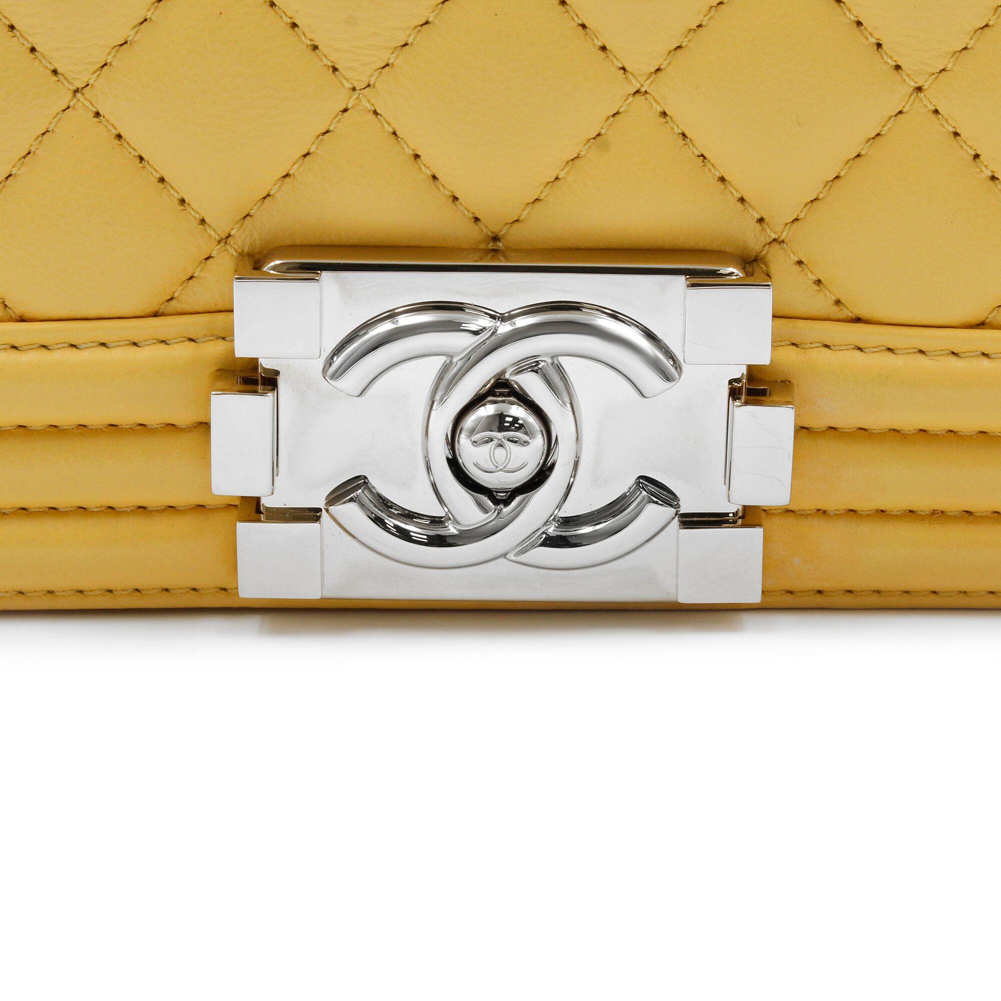 Chanel Yellow Quilted Lambskin Small Boy Flap Bag A67085Y25569 8
