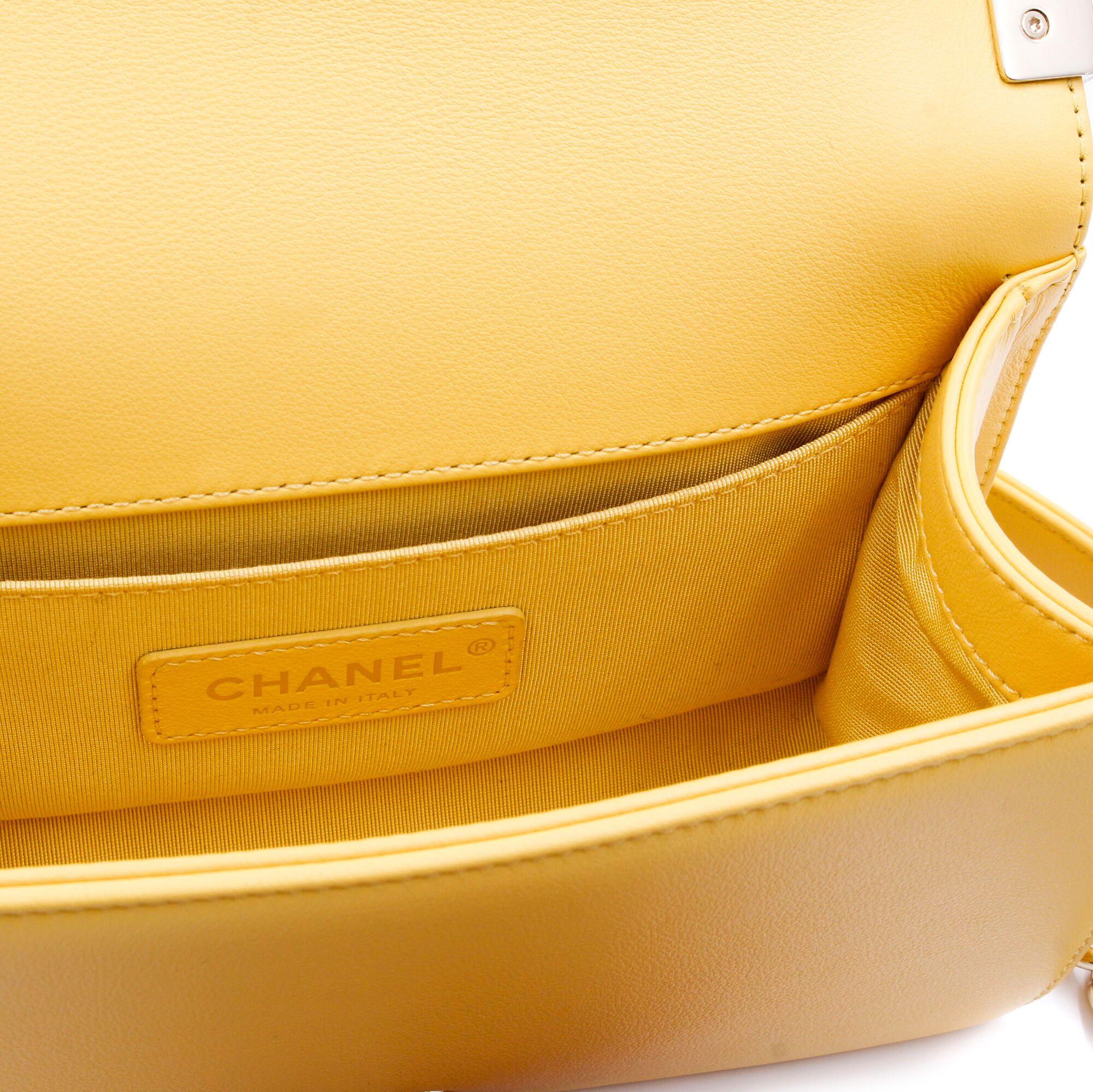 Chanel Yellow Quilted Lambskin Small Boy Flap Bag A67085Y25569 5