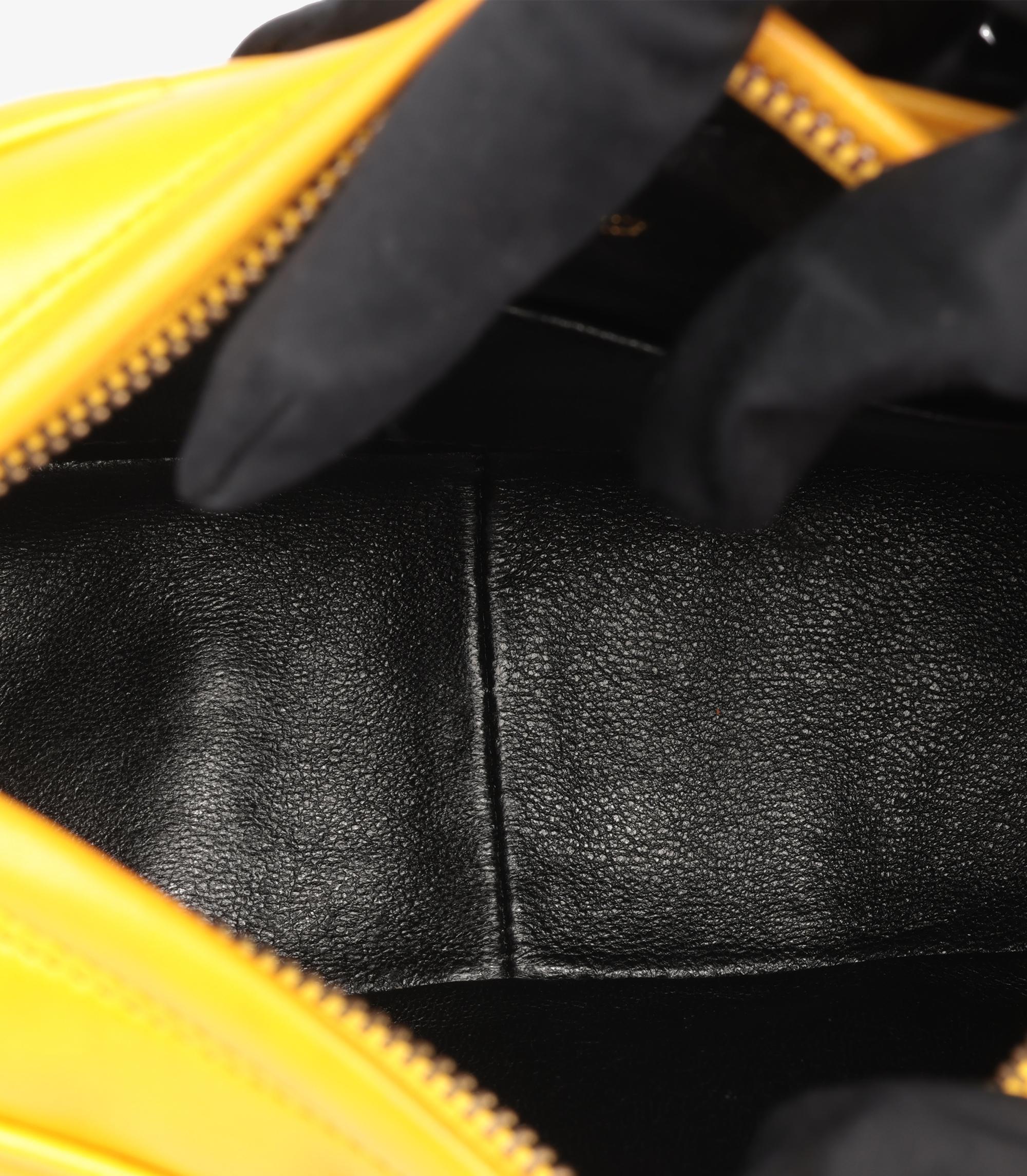 Chanel Yellow Quilted Lambskin Vintage Mini Camera Bag en vente 4