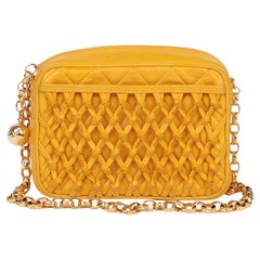 Chanel Yellow Quilted Lambskin Vintage Mini Camera Bag