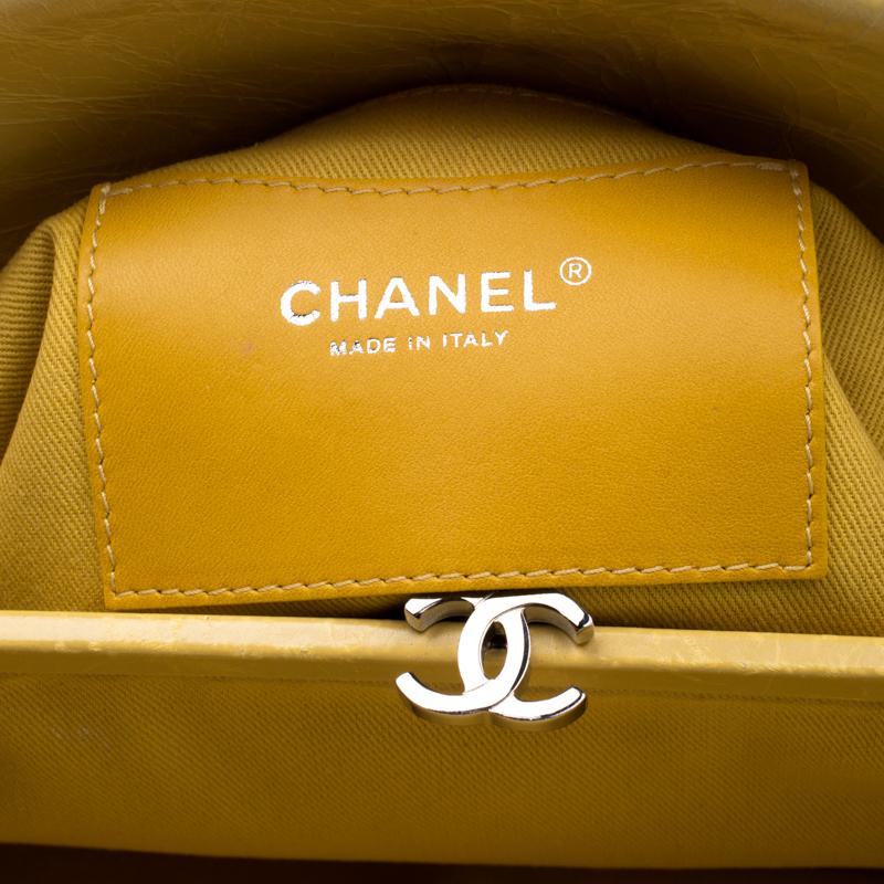 Chanel Yellow Quilted Leather Mademoiselle Bowler Bag 1