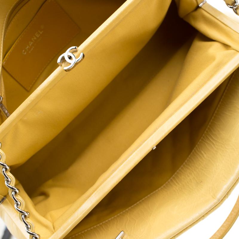 Chanel Yellow Quilted Leather Mademoiselle Bowler Bag 2