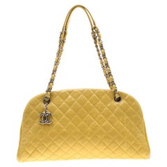 Chanel Yellow Quilted Leather Mademoiselle Bowler Bag