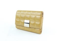 Chanel Yellow Quilted Patent Chocolate Bar Key Holder 26cz1220 Wallet