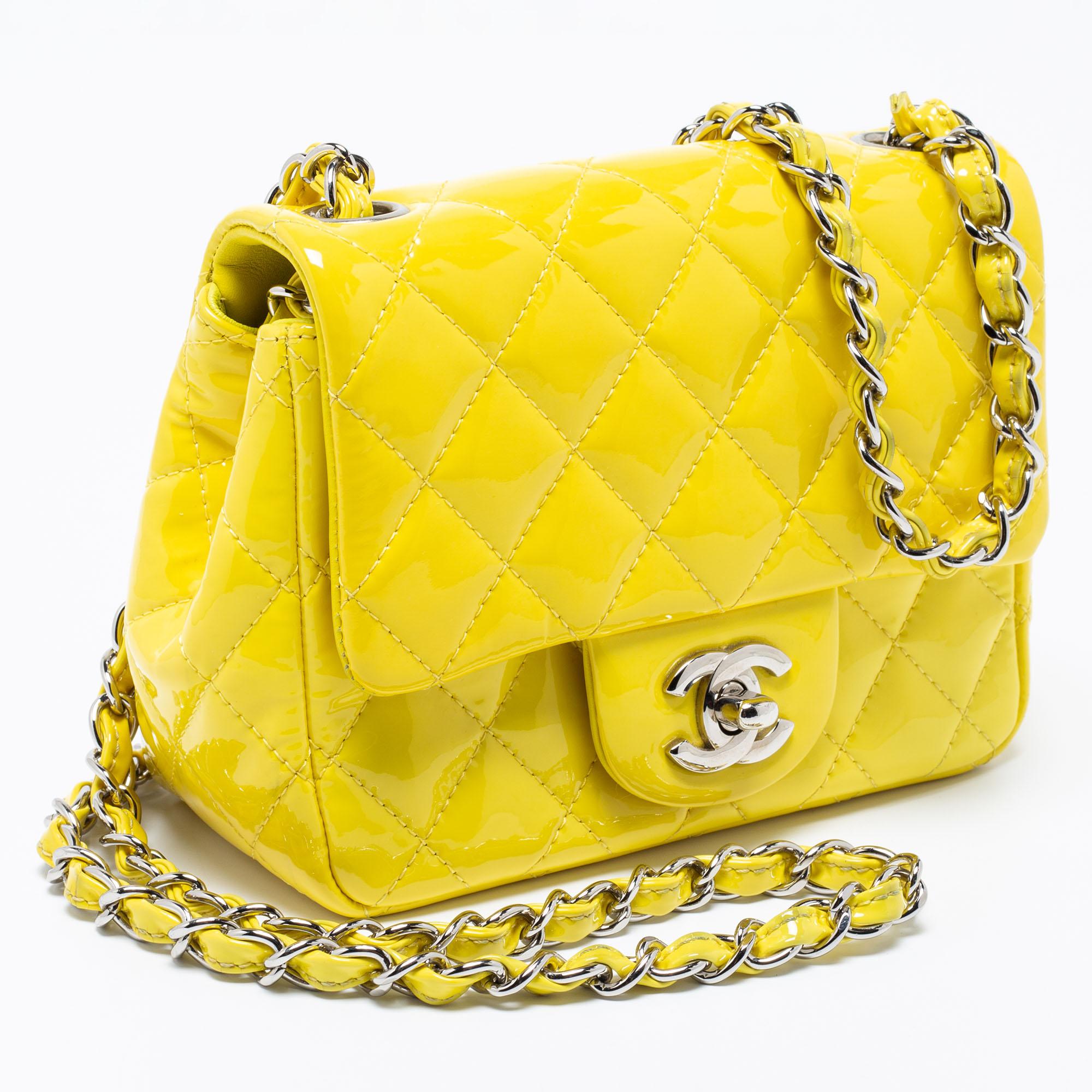 yellow mini chanel bag