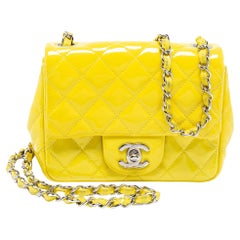 Chanel Pink Quilted Lambskin Mini Square Classic Single Flap