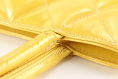 Chanel Yellow Quilted Patent Zip Tote Bag 1CK1108