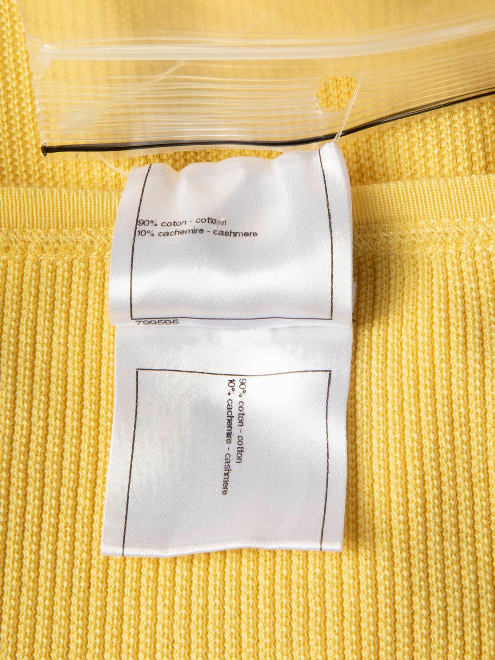 Abito al ginocchio a coste giallo Chanel taglia XXL in vendita 1