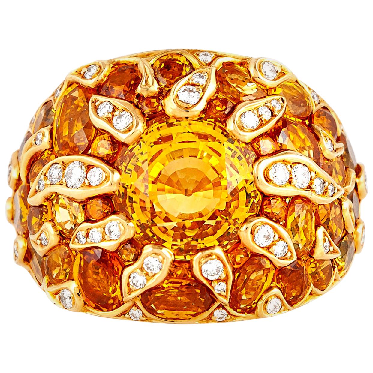 Chanel Yellow Sapphire, Diamond and Yellow Gold Ring