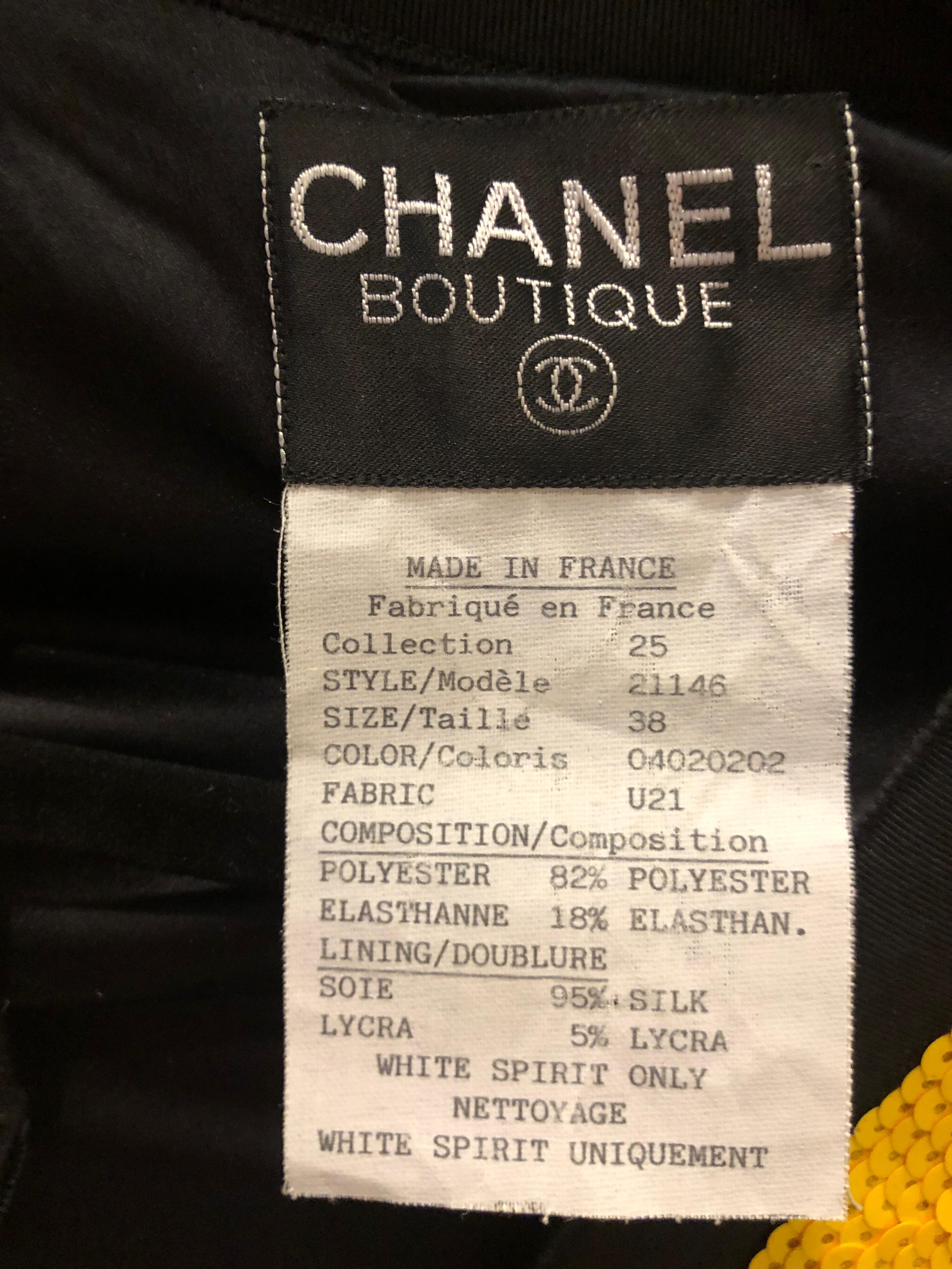 Chanel Yellow Sequin 