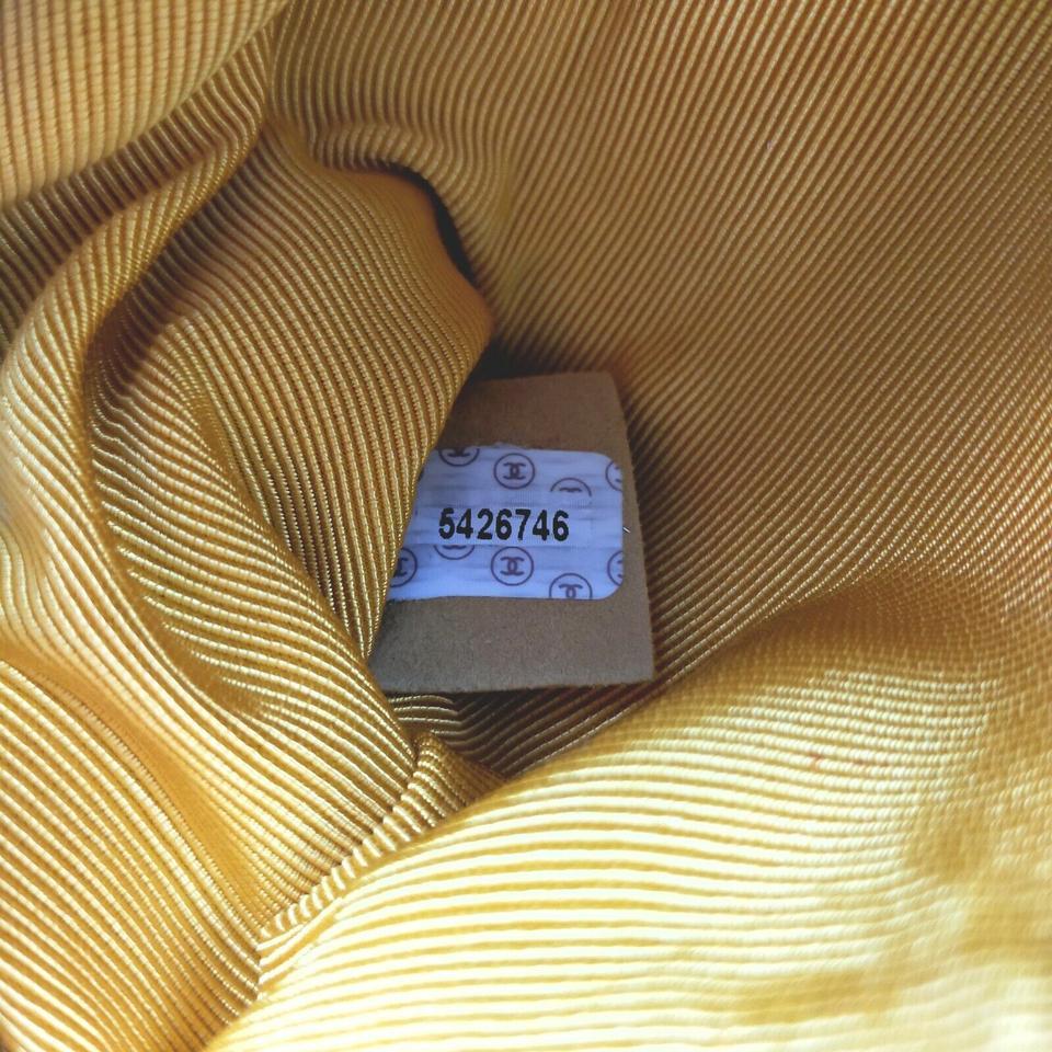 Chanel Yellow Shearling Mouton CC Turnlock Classic Flap Clutch Bag  863046 4