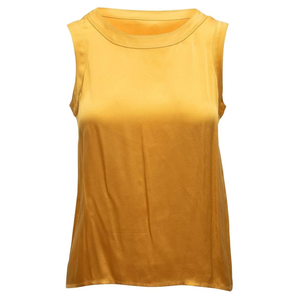 Chanel Spring 1997 Yellow “CC” Cropped Top For Sale at 1stDibs