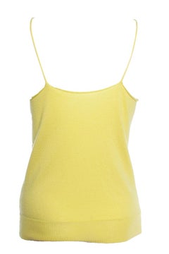 Chanel, yellow spaghetti strap top