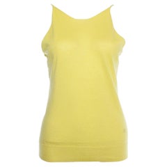 Chanel, yellow spaghetti strap top