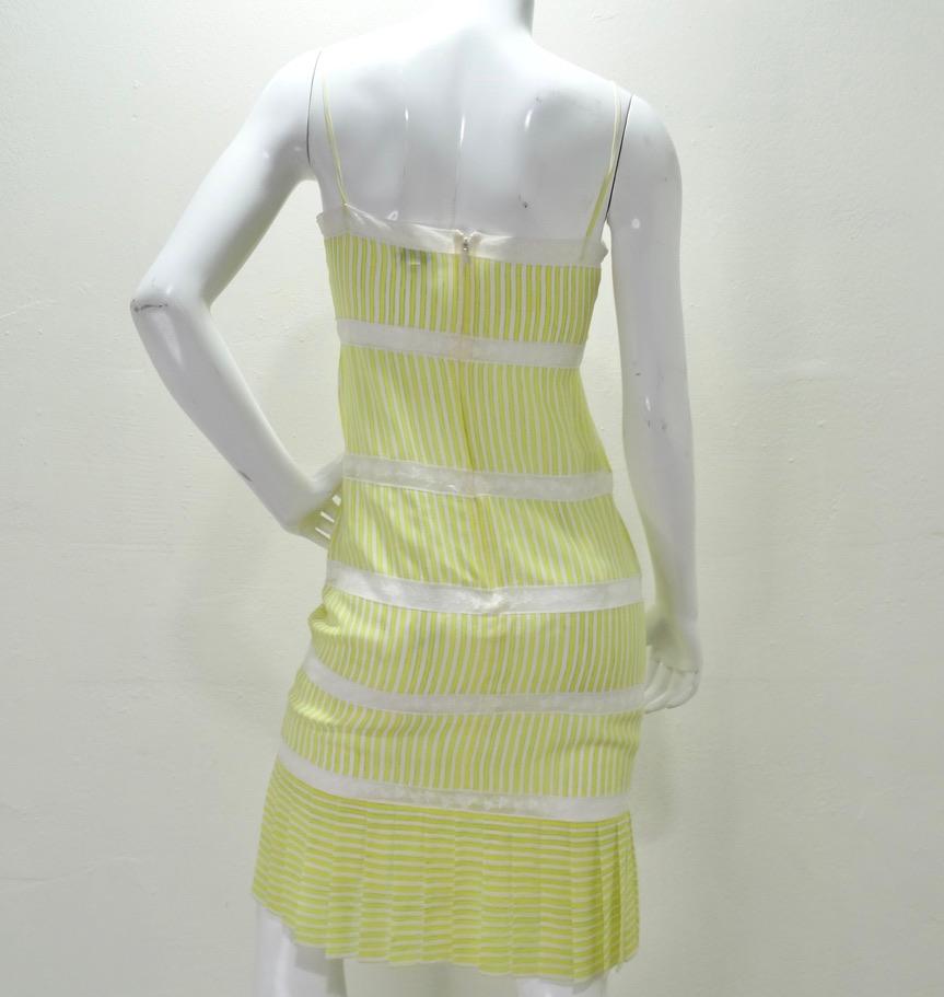 Chanel Yellow Striped Dress circa SS19 For Sale 6