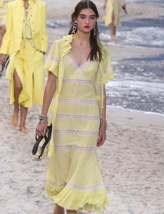 Chanel Yellow Striped Dress circa SS19