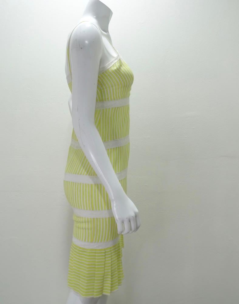Chanel Yellow Striped Dress circa SS19 For Sale 1