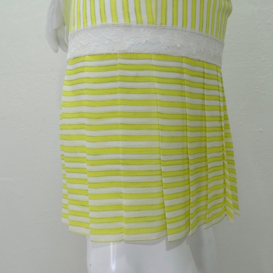 Chanel Yellow Striped Dress circa SS19 For Sale 4
