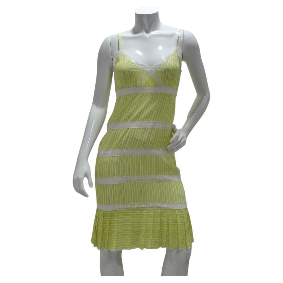 Chanel Yellow Striped Dress circa SS19 For Sale