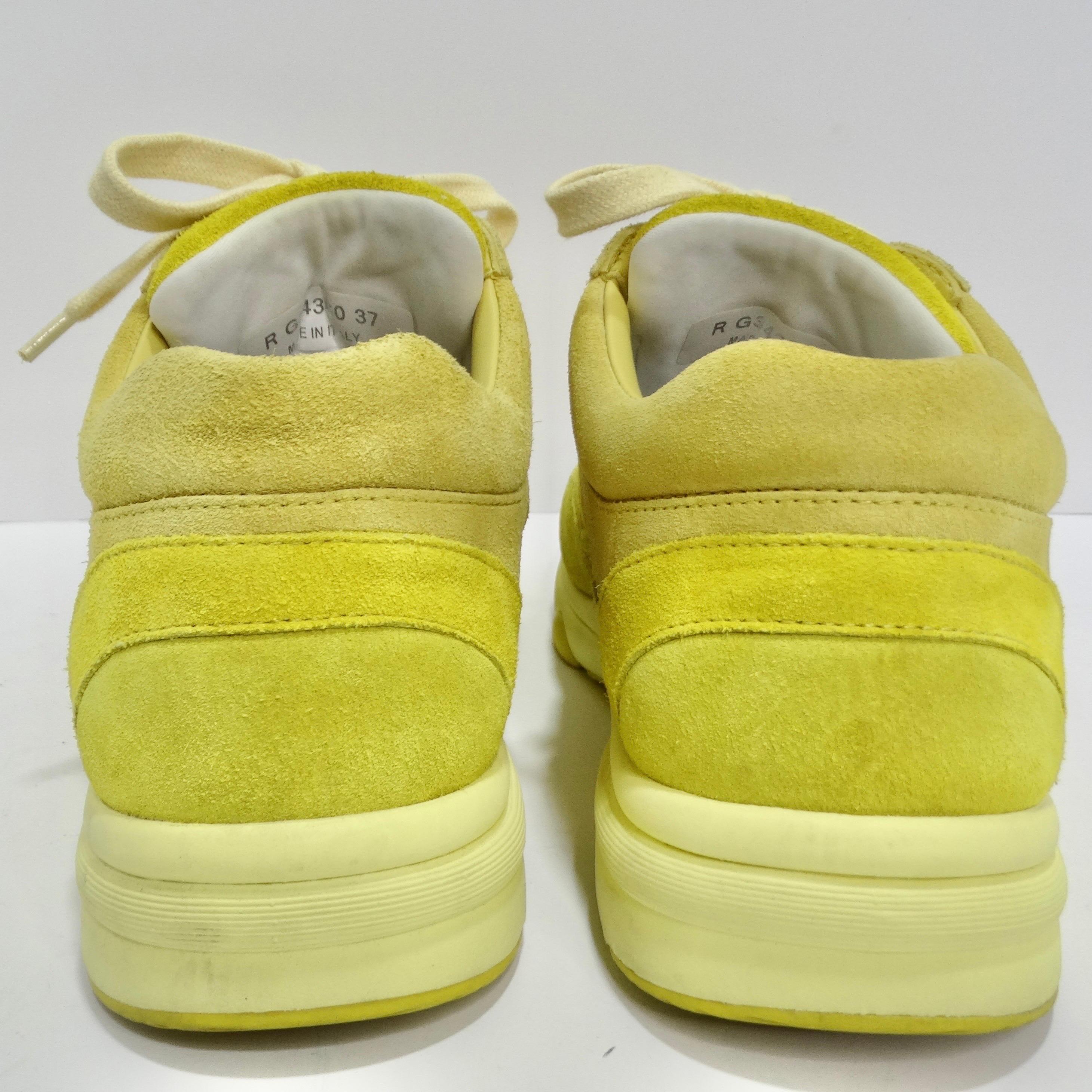 Chanel Yellow Suede Trainers In Good Condition In Scottsdale, AZ