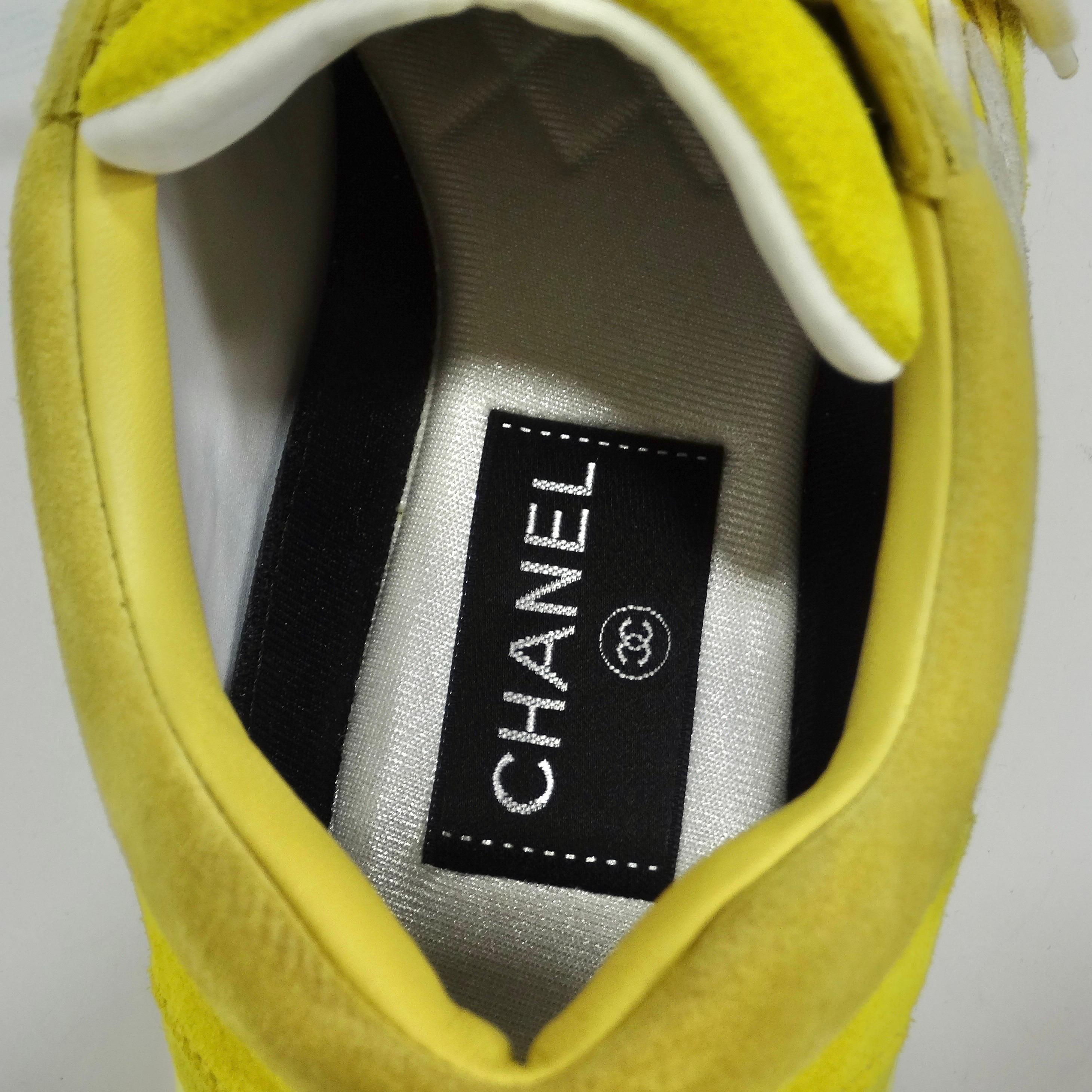 Chanel Yellow Suede Trainers 1
