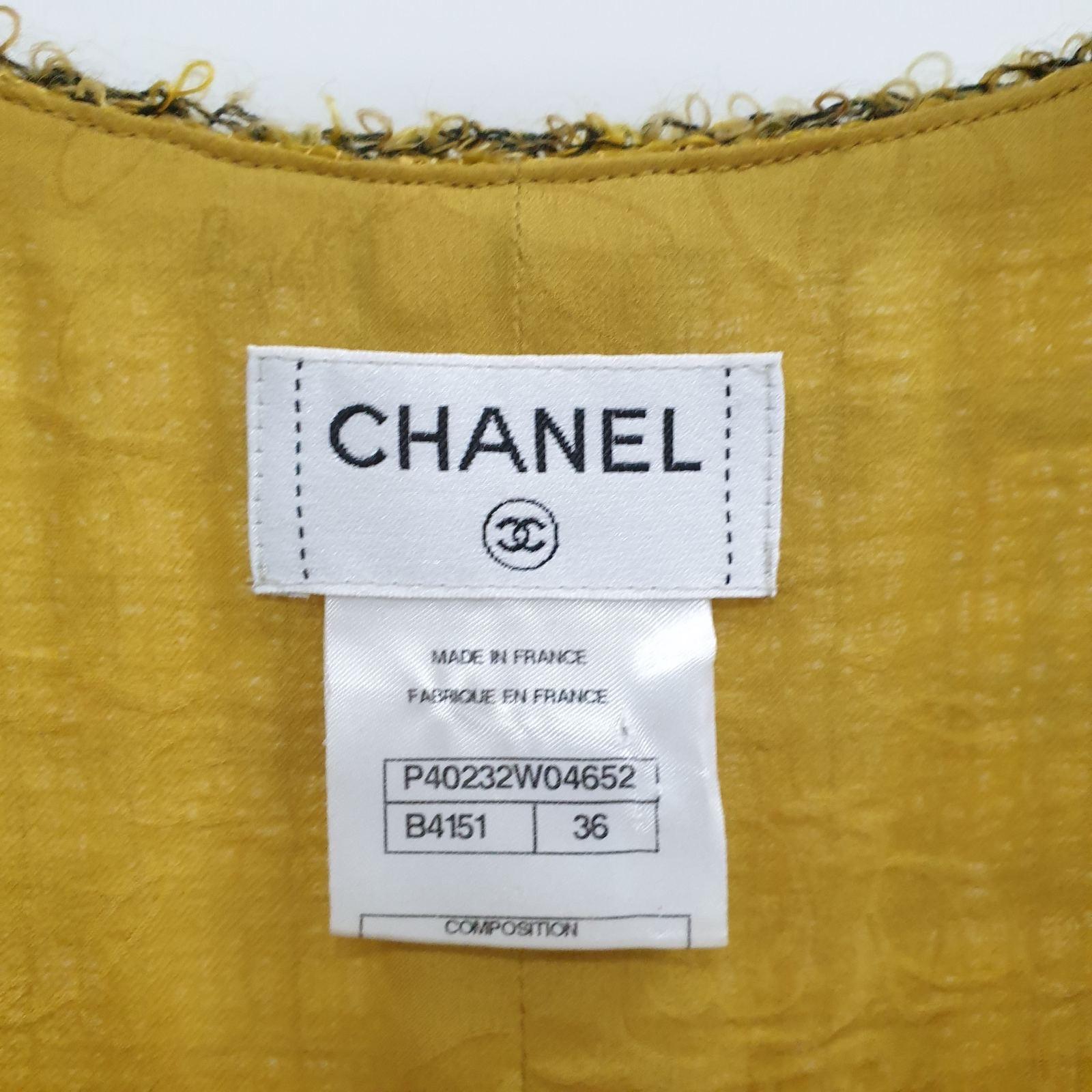 Chanel Yellow Tweed 2-piece Suit 2