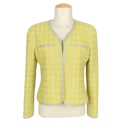 Chanel yellow tweed jacket Chanel yellow tweed jacket