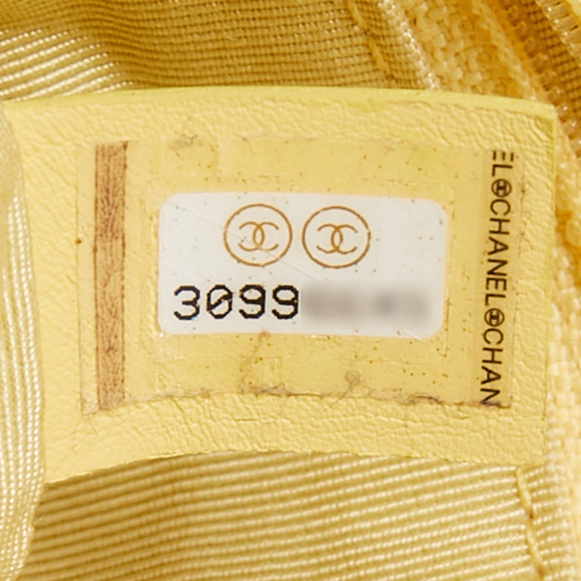 Chanel Yellow Tweed Medium 19 Flap Bag 3