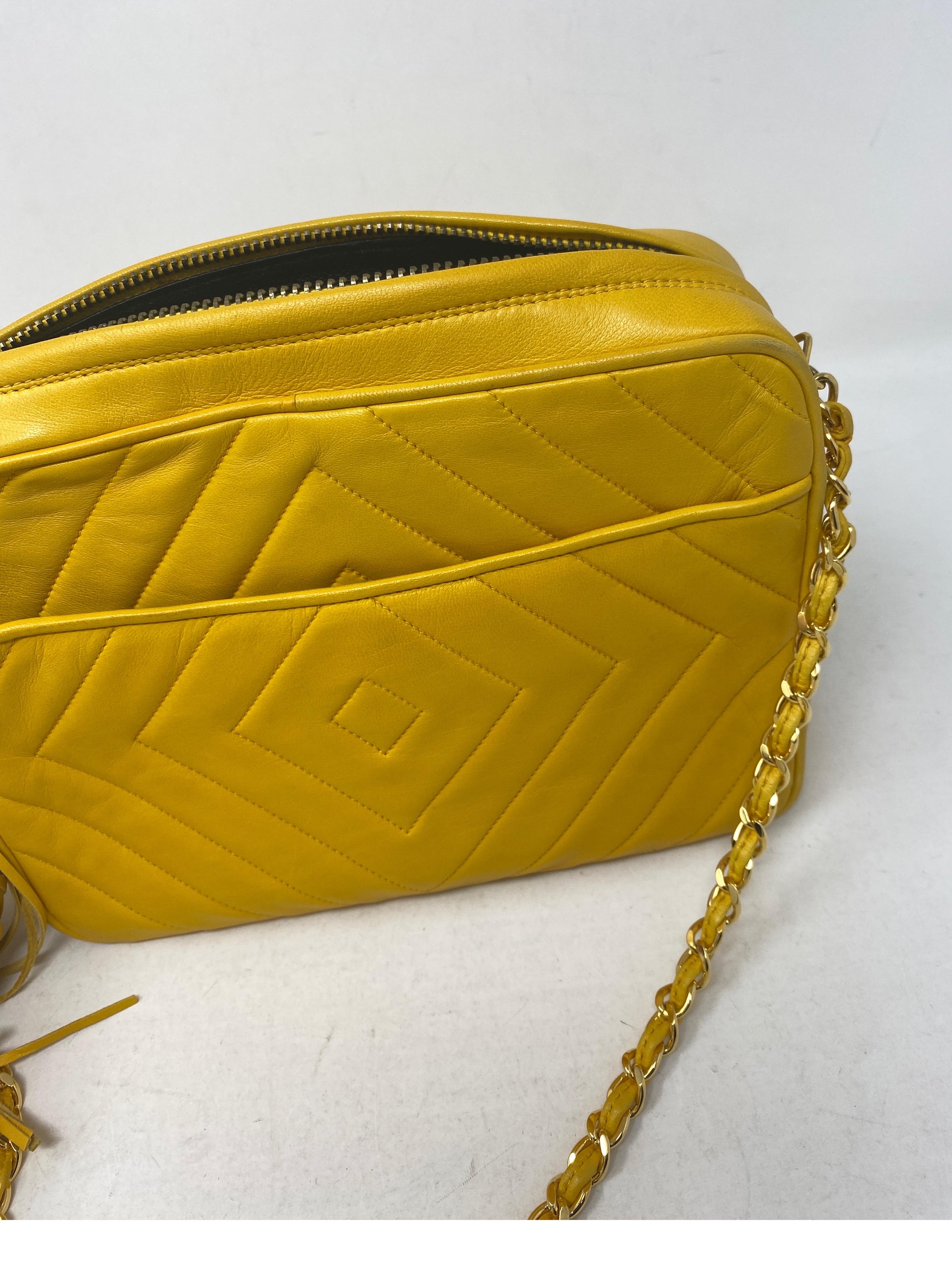 Chanel Yellow Vintage Tassel Bag  4