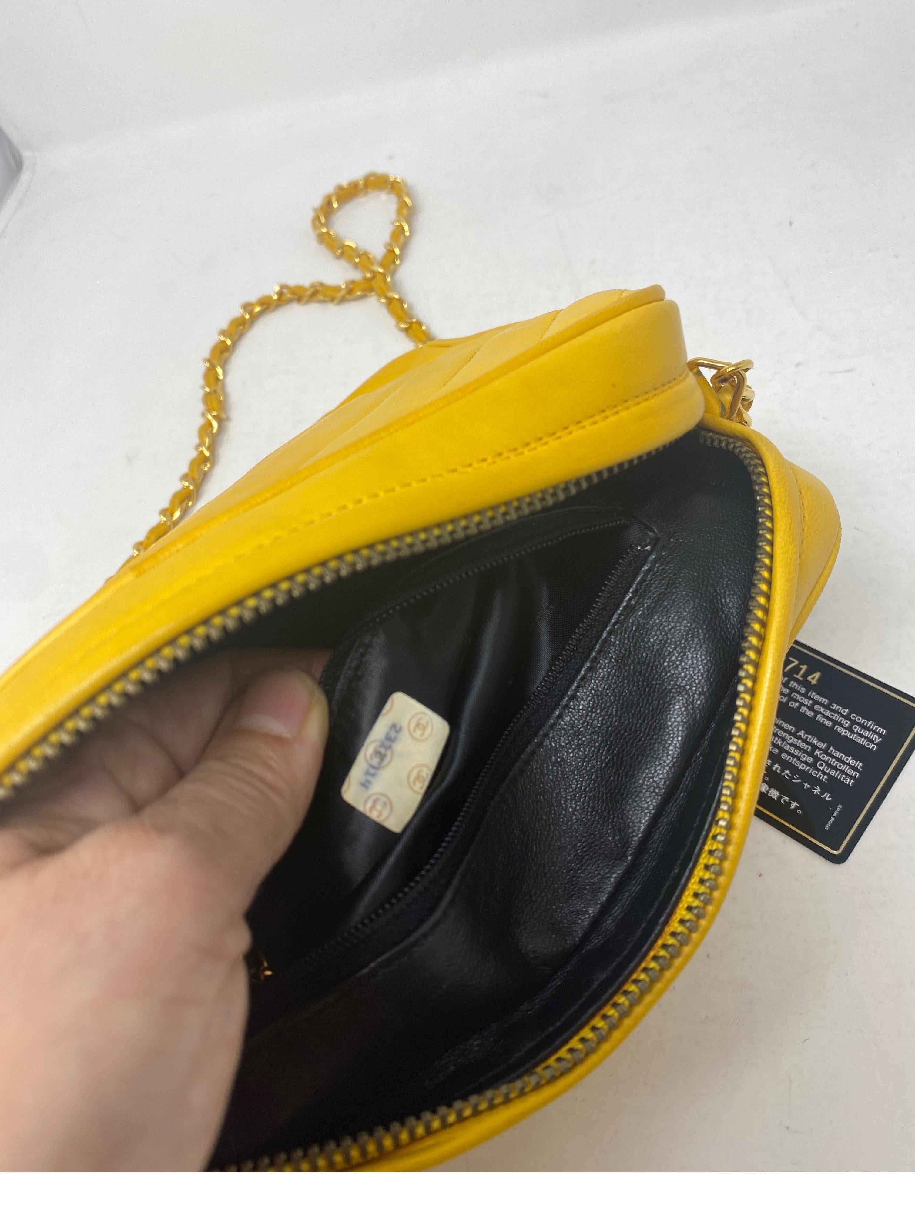 Chanel Yellow Vintage Tassel Bag  7