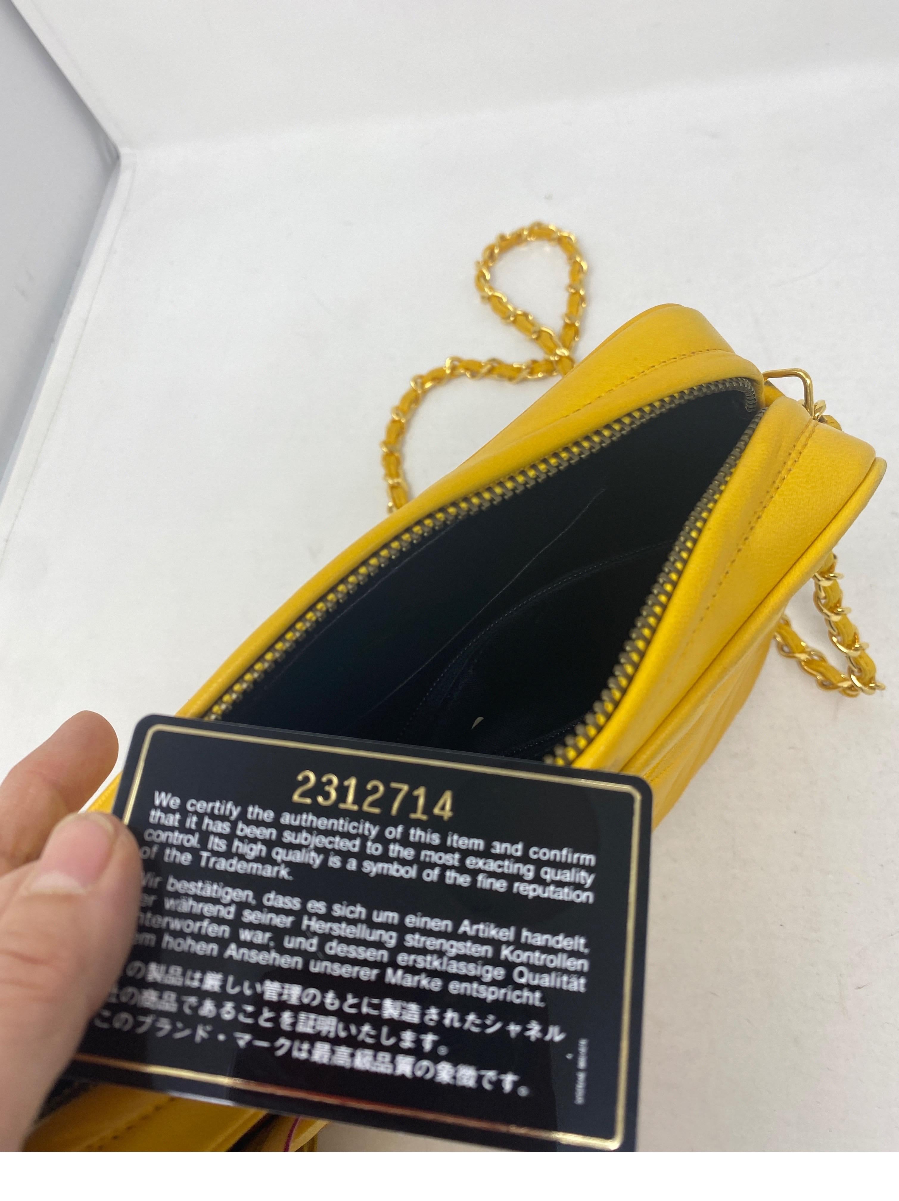 Chanel Yellow Vintage Tassel Bag  8