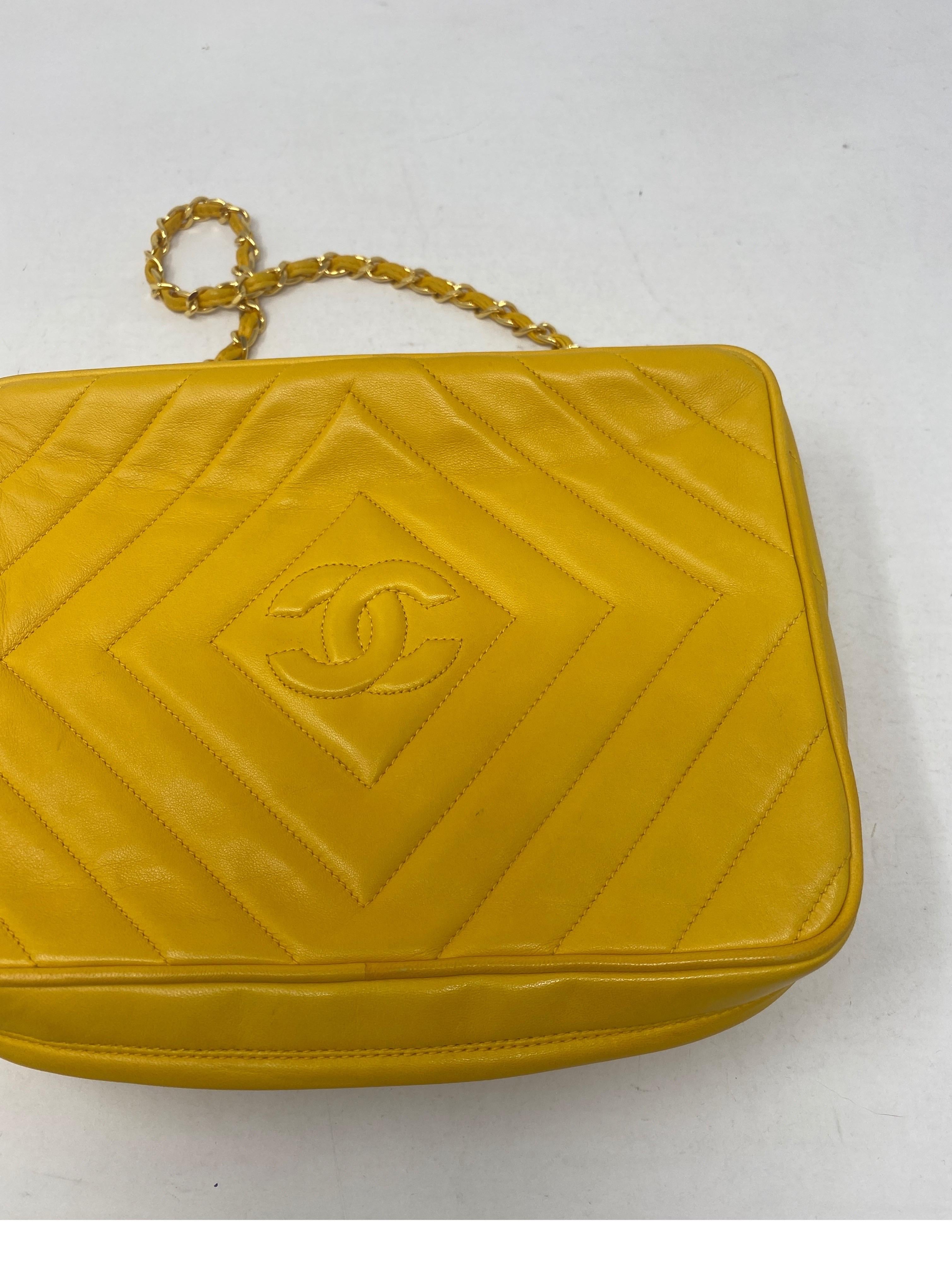 Chanel Yellow Vintage Tassel Bag  11
