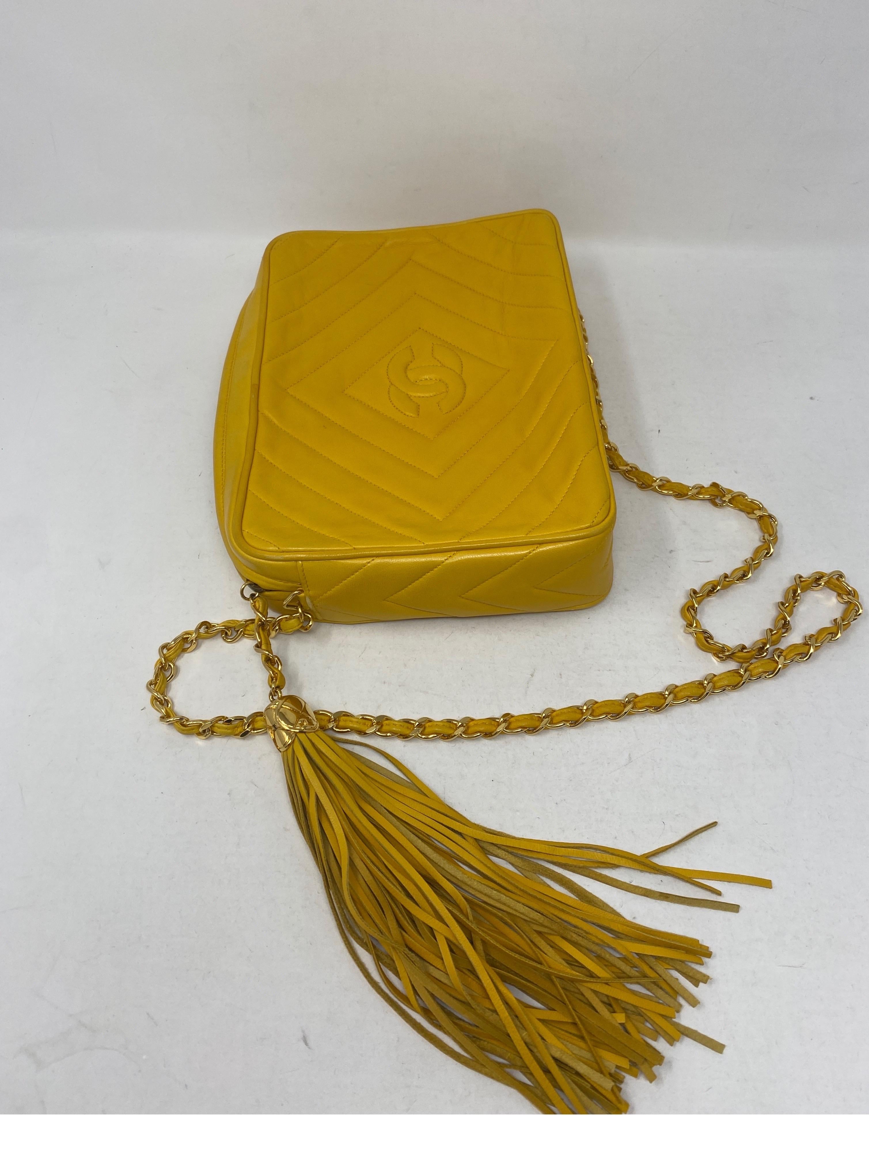 yellow tassel bag