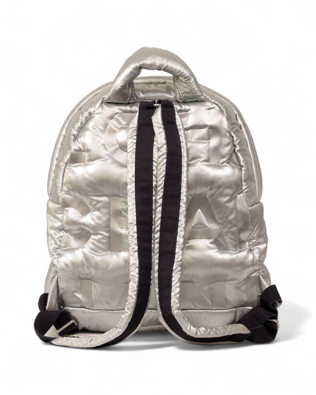 Chanel Zaino Doudone Silver Unisexe en vente