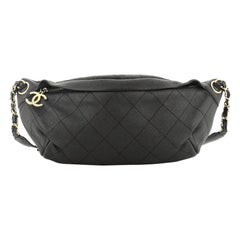 Chanel Zip And Carry Waist Bag Quilted Caviar
