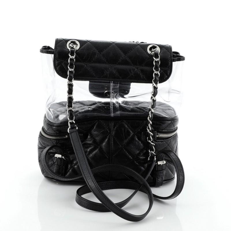 chanel clear backpack