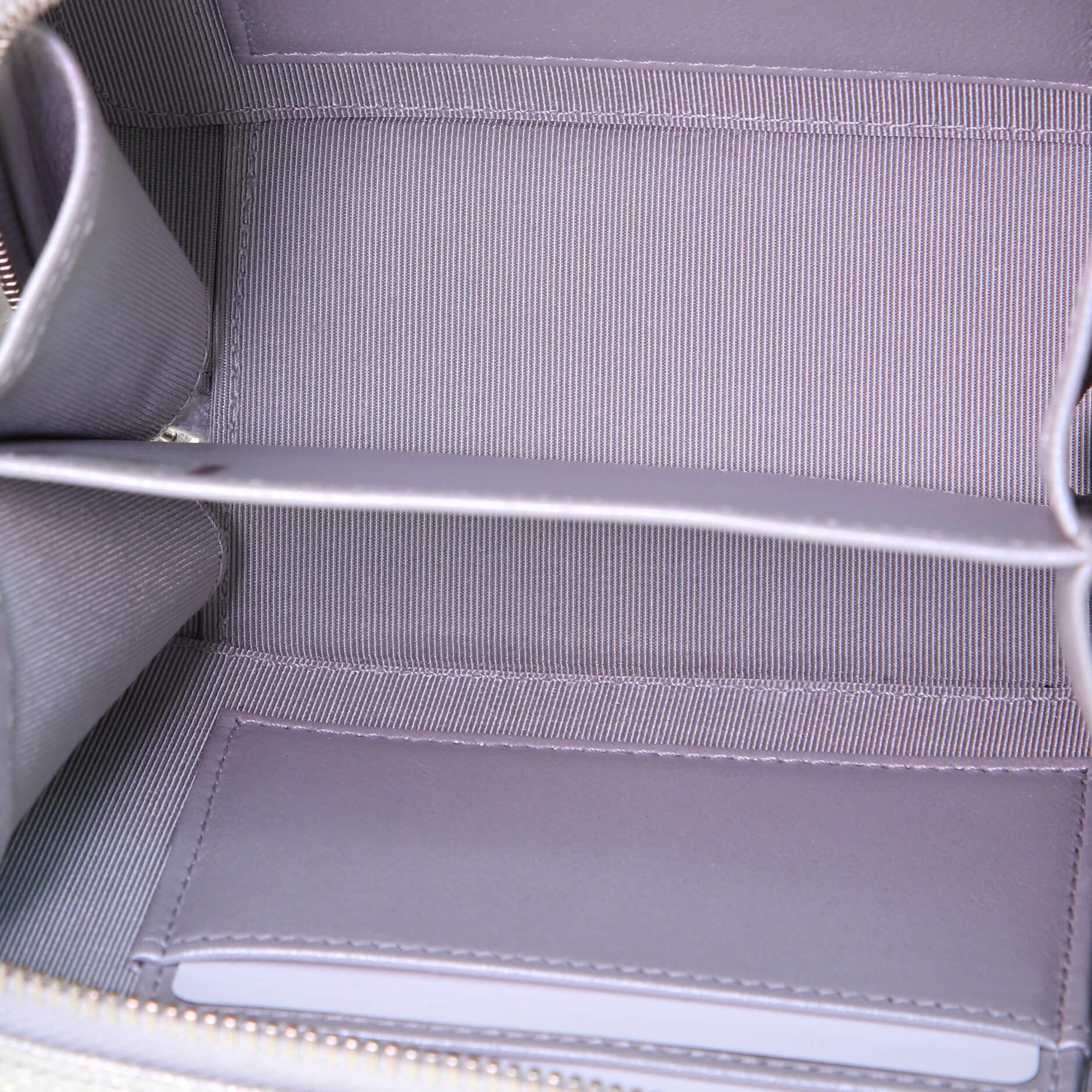 Chanel Zip Around Vanity Case with Chain Quilted Caviar Mini 1