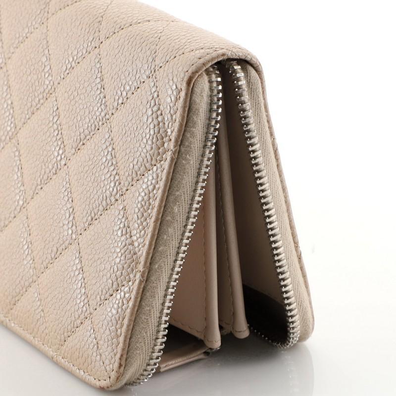 Chanel Zip Around Wallet Quilted Caviar Long 2
