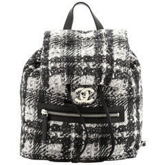 Chanel Zip Backpack Printed Nylon Medium