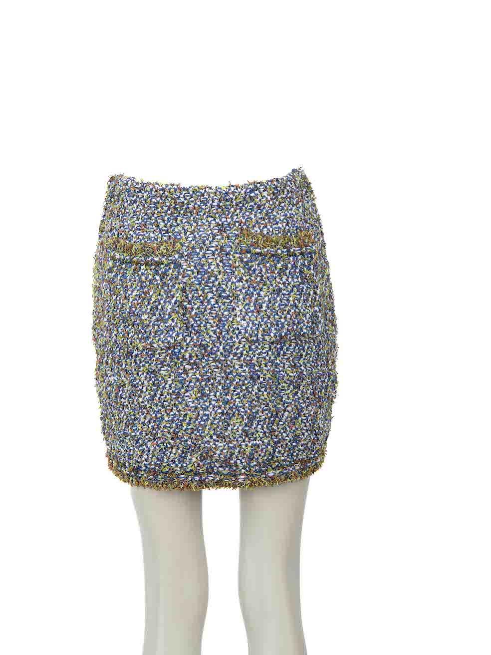 Chanel Zip Front Knit Mini Skirt Size M In Excellent Condition In London, GB