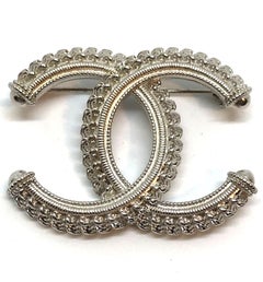 Chanel "Zipper" Logo Pin, 2018