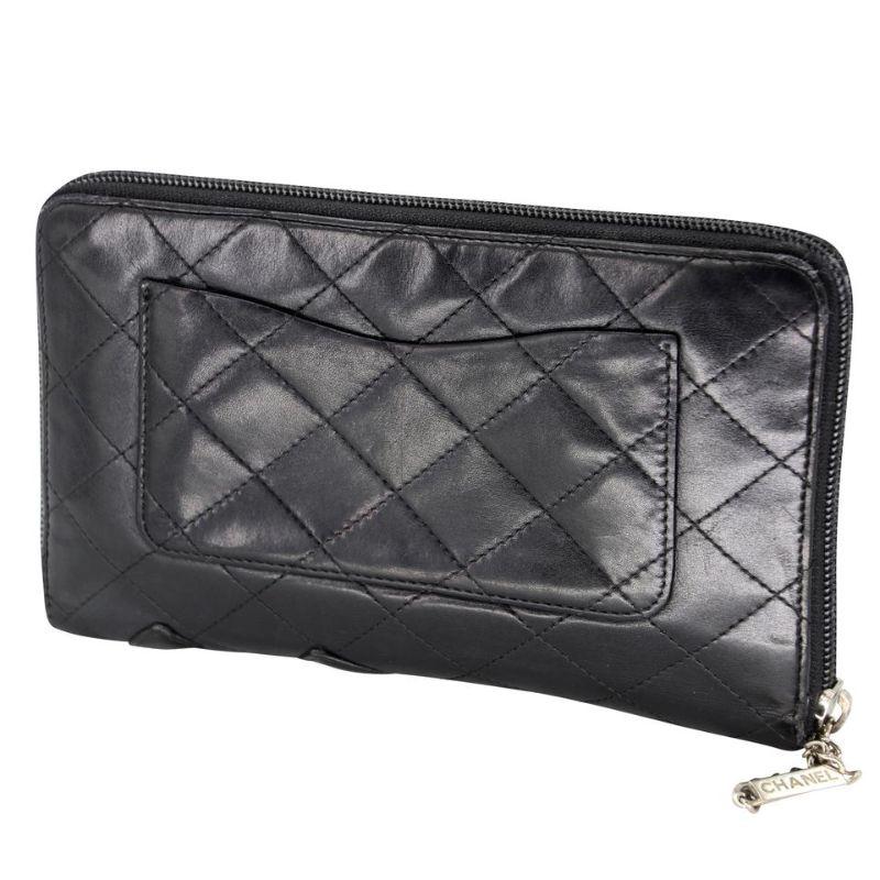 Nero Chanel Zippy Cambon Pochette Ligne Borsa Portafoglio CC-0407N-0115 in vendita