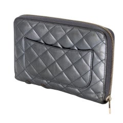 Chanel Zippy Quilted Lambskin Leather Cambon CC Wallet CC-0520N-0186