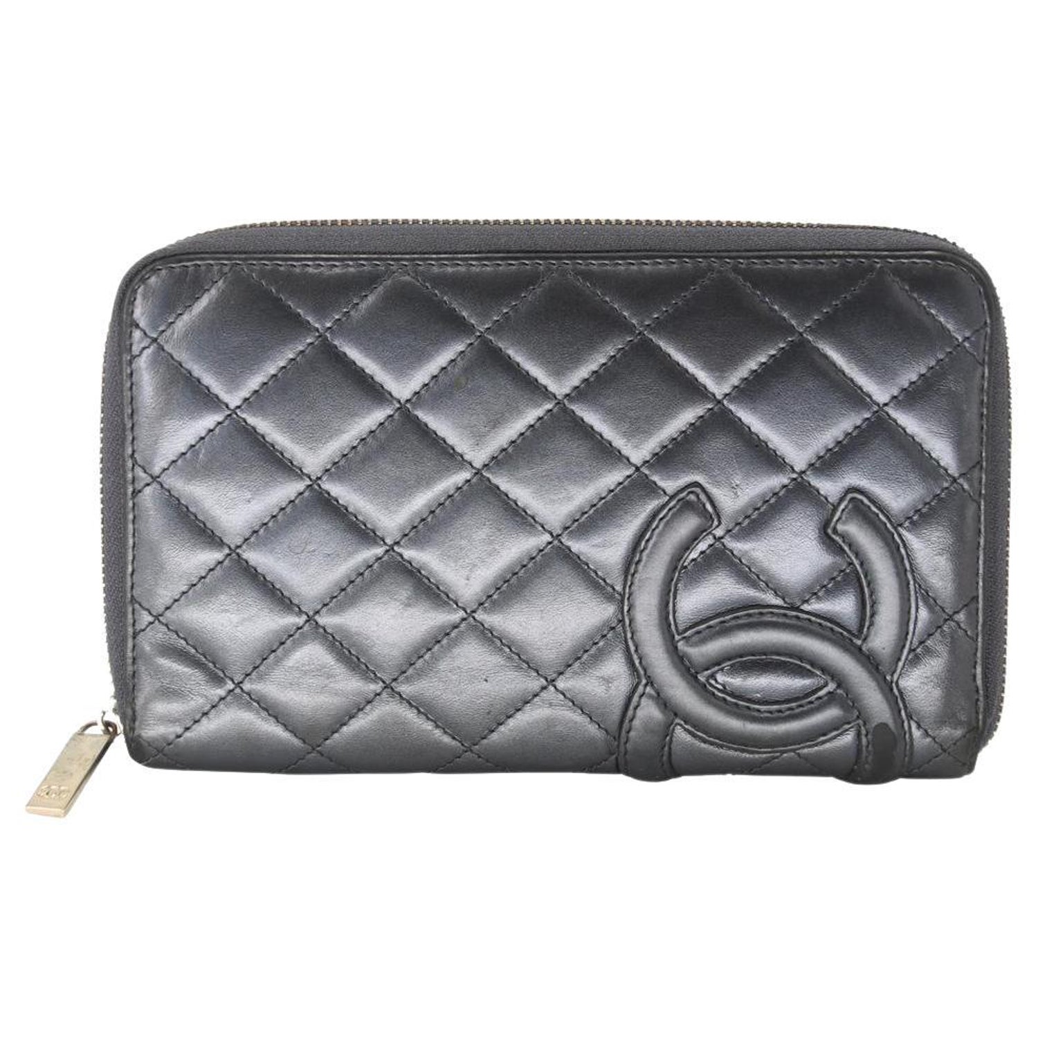 Chanel Zippy Quilted Lambskin Leather Cambon CC Wallet CC-0520N-0186 For  Sale at 1stDibs