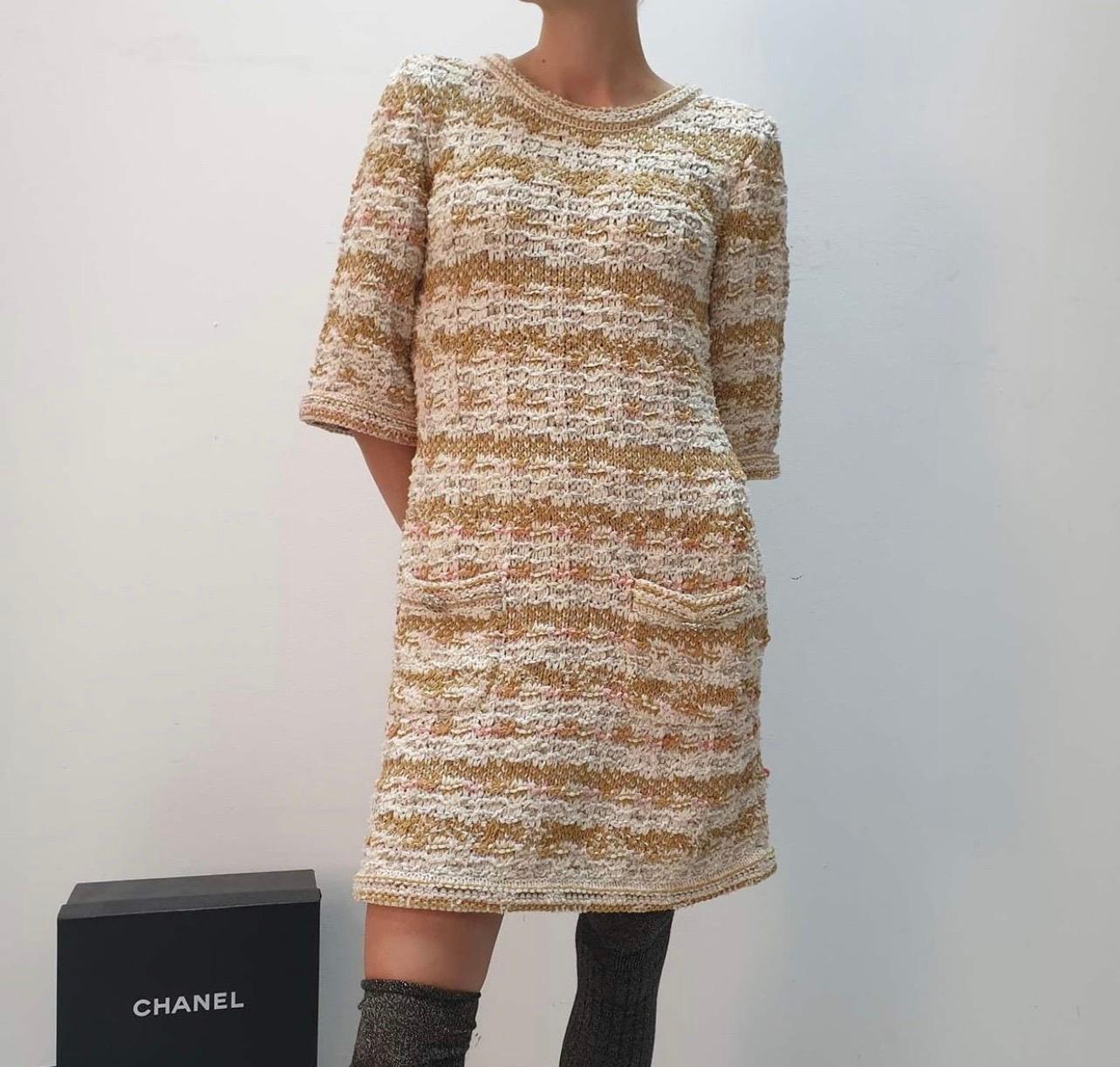 CHANELParis-Dubai Knit Tweed Dress  2