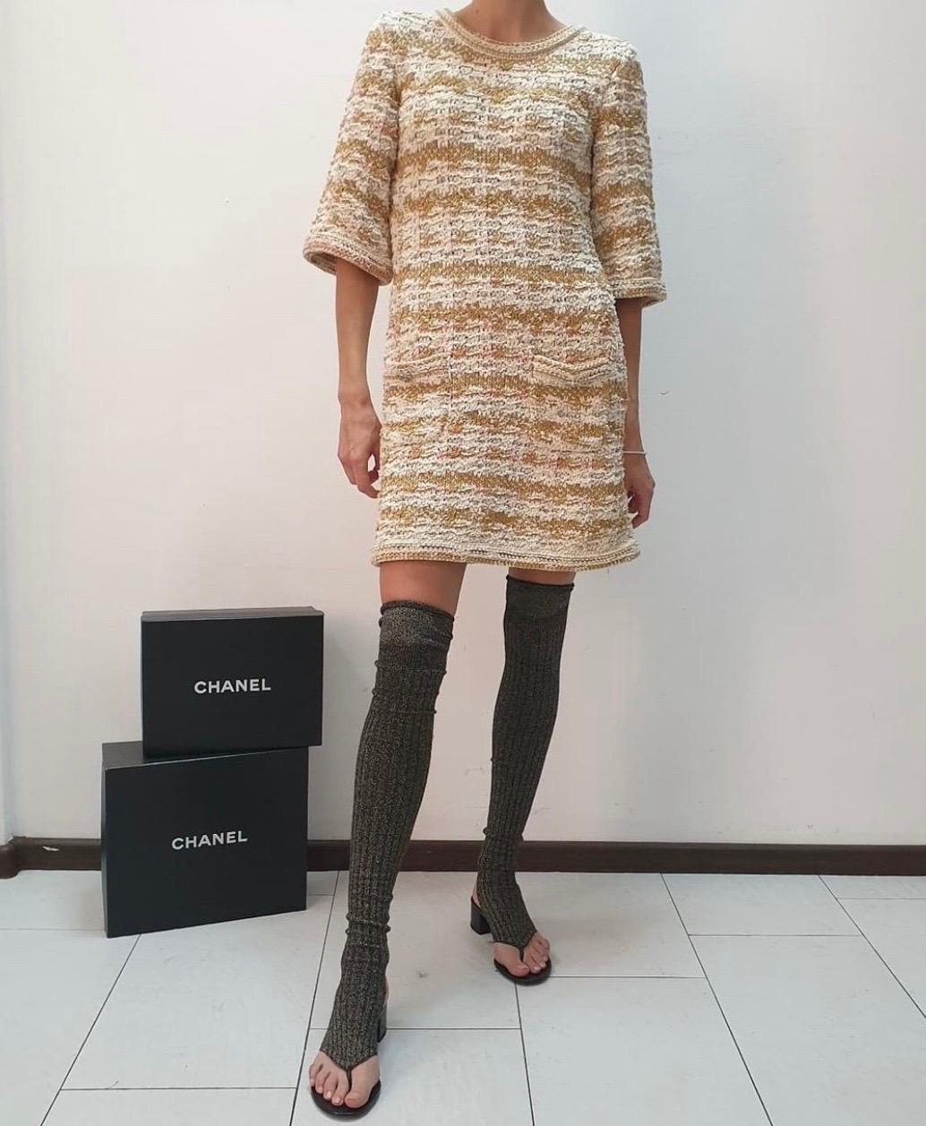 CHANELParis-Dubai Knit Tweed Dress  4