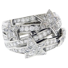 Chanel Comète Diamond Star Dome Ring in White Gold